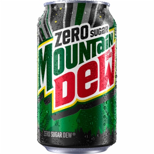 Mountain Dew Zero Sugar Soda 24 Pack Perspective: top