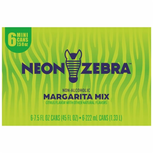 Neon Zebra™ Citrus Flavor Non-Alcoholic Margarita Mix Cans Perspective: top
