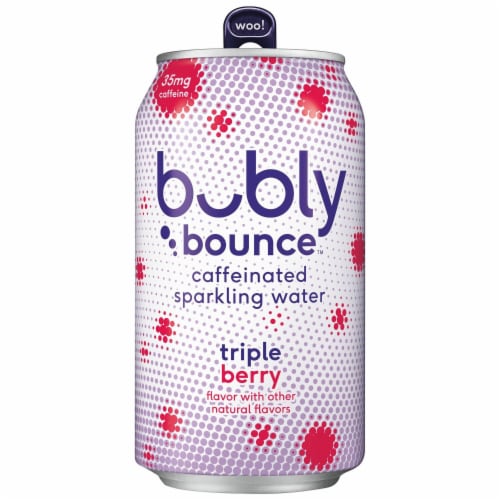 bubly Bounce Caffeinated Triple Berry Flavored Sparkling Water Perspective: top