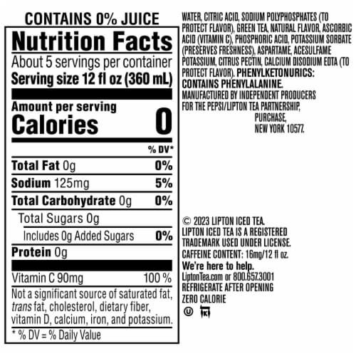 Lipton® Diet Citrus Green Iced Tea Carton Perspective: top
