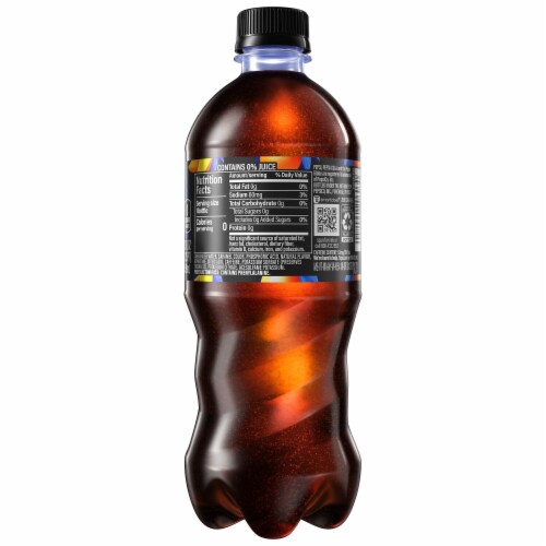 Pepsi Cola® Zero Sugar Mango Flavored Soda Bottle Perspective: top