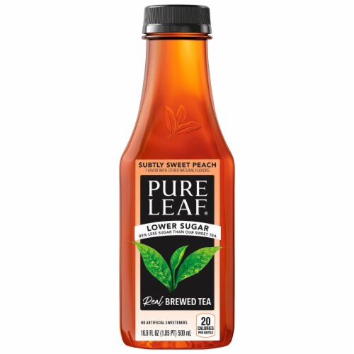 Pure Leaf Subtly Sweet Peach Iced Tea Perspective: top