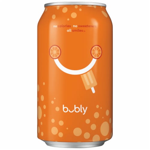 Bubly™ Orange Cream Flavored Sparkling Water Cans Perspective: top