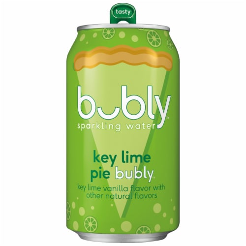 Bubly™ Key Lime Flavored Sparkling Water Cans Perspective: top