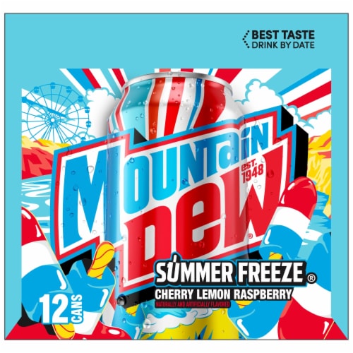 Mountain Dew® Summer Freeze Soda Cans Perspective: top