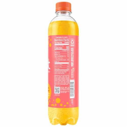 Bubly® Burst Peach Mango Sparkling Water Bottle Perspective: top