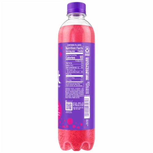 Bubly® Burst Triple Berry Sparkling Water Bottle Perspective: top