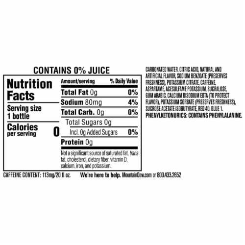 Mountain Dew Purple Thunder Zero Sugar Soda Bottle Perspective: top