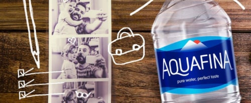 Aquafina® Purified Drinking Bottled Water Perspective: top