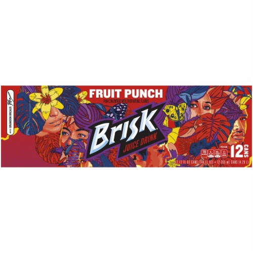 Brisk Fruit Punch Juice Drink Perspective: top