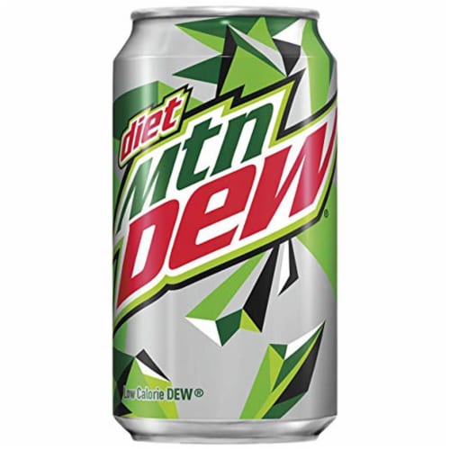 Diet Mountain Dew® Soda Cans Perspective: top