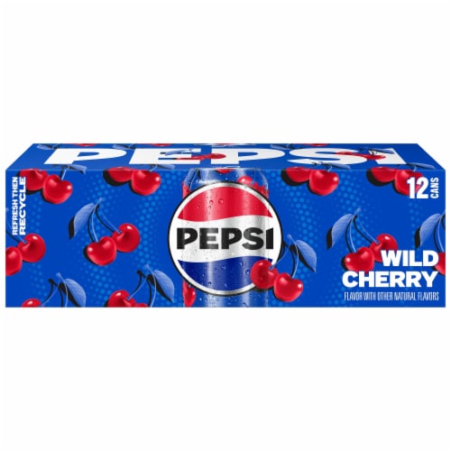 Pepsi Cola® Wild Cherry Soda Can Perspective: top