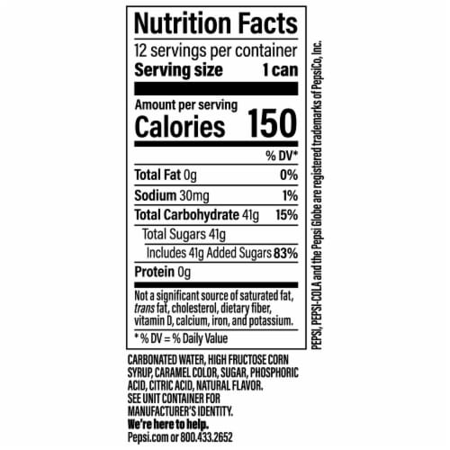 Pepsi Cola® Caffeine Free Soda Cans Perspective: top