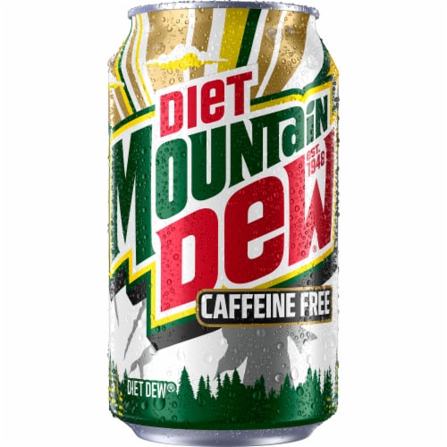 Diet Mountain Dew Caffeine Free Soda Cans Perspective: top
