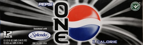 Pepsi One Soda Cans Perspective: top