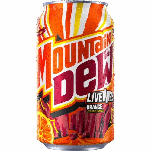 Mountain Dew® Live Wire® Soda Cans Perspective: top