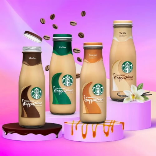 Starbucks® Frappuccino® Vanilla Iced Coffee Bottle Perspective: top