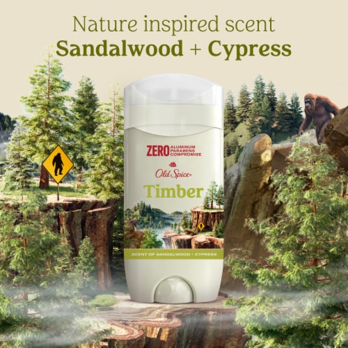Old Spice for Men Aluminum-Free Deodorant Timber with Sandalwood Scent Perspective: top