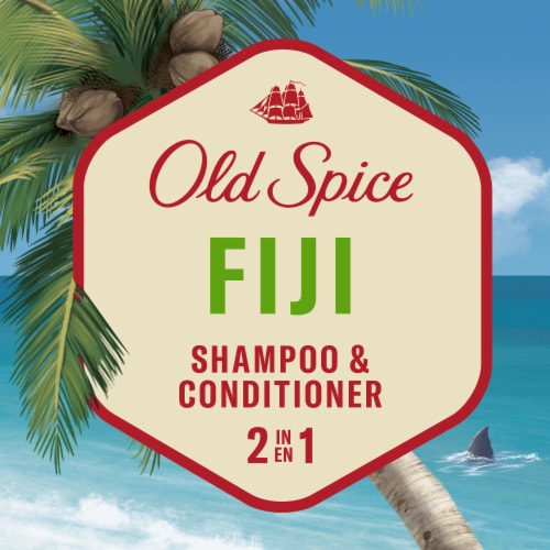 Old Spice Fiji 2in1 Men's Shampoo and Conditioner Perspective: top