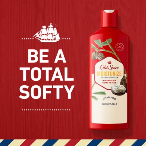 Old Spice Moisturize with Shea Butter Shampoo Perspective: top