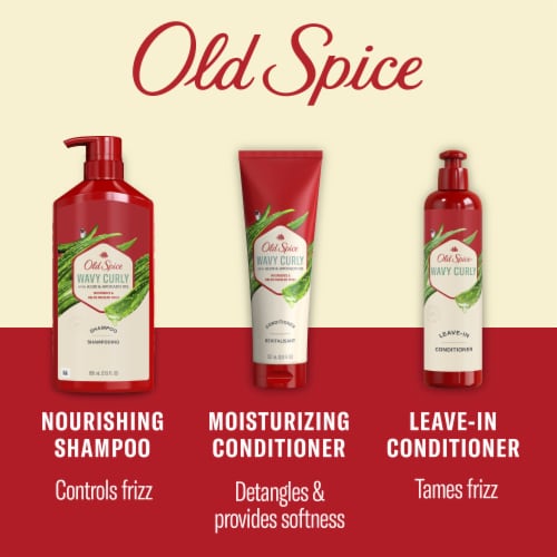 Old Spice Wavy Curly Aloe & Avocado Oil Shampoo Perspective: top