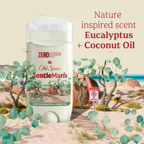 Old Spice Gentleman's Blend Aluminum Free Eucalyptus with Coconut Oil Deodorant Perspective: top