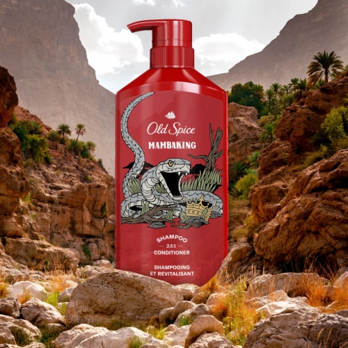 Old Spice Men's 2 in 1 Shampoo and Conditioner, MambaKing Perspective: top
