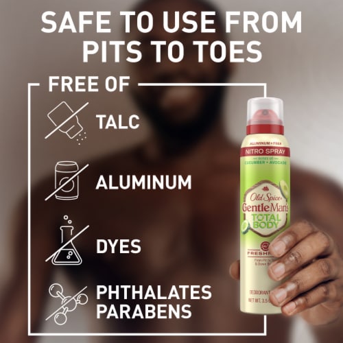 Old Spice® Gentleman's Total Body Deodorant Spray Cucumber & Avocado Aluminum Free Perspective: top