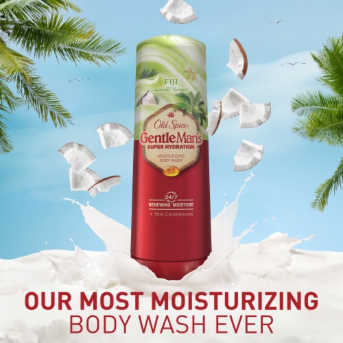 Old Spice Super Hydration Men's Body Wash, Fiji with Palm Tree + Coconut, 24/7 Renewing Moisture Perspective: top