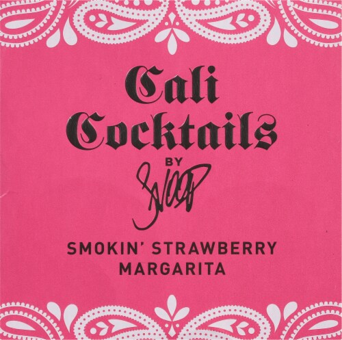 Cali Cocktails Smokin' Strawberry Margarita Wine Cocktail Cans Perspective: top