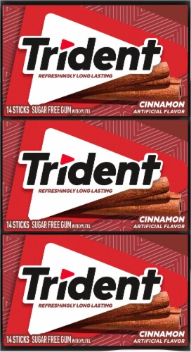 Trident Cinnamon Sugar Free Gum Perspective: top