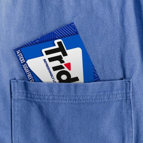 Trident Perfect Peppermint Sugar Free Gum Perspective: top