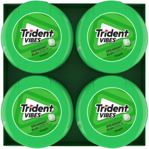 Trident Vibes Spearmint Rush Gum Perspective: top