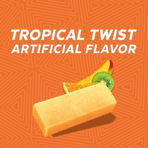 Trident Mega Tropical Twist Sugar Free Gum Perspective: top