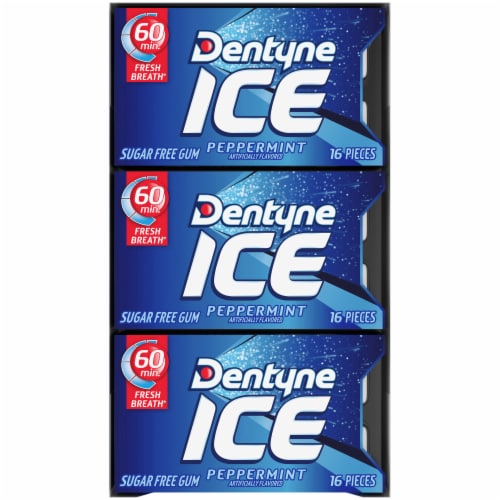 Dentyne Ice Peppermint Sugar Free Gum Perspective: top