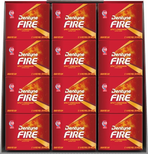 Dentyne Fire Spicy Cinnamon Sugar Free Gum Perspective: top