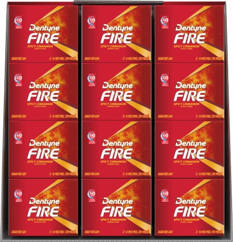 Dentyne Fire Spicy Cinnamon Sugar Free Gum Perspective: top