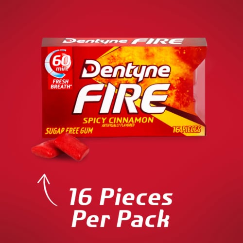 Dentyne Spicy Cinnamon Sugar Free Gum Perspective: top
