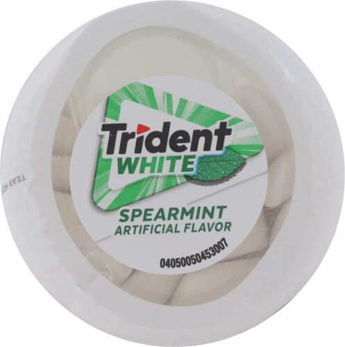 Trident White Sugar-Free Spearmint Gum Perspective: top