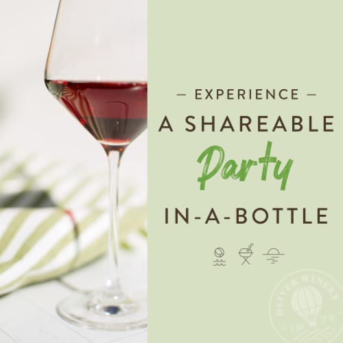Oliver Winery Sweet Red Lime Wine Perspective: top