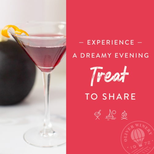 Oliver Winery Cosmoberry Wine Perspective: top