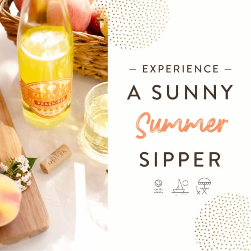 Oliver Winery Peach Pie Wine Perspective: top