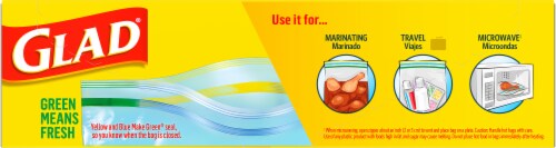 Glad Freezer Gallon Zipper Bags Perspective: top