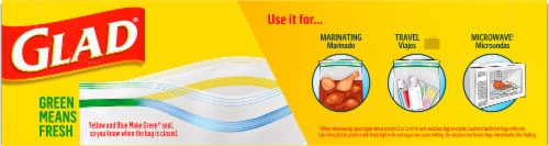 Glad® Gallon Zipper Food Storage Plastic Bags Perspective: top