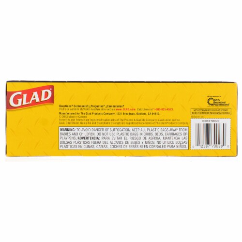 Glad Lawn & Leaf Trash Bags, 39 Gallon, Quick-Tie, 12 Ct Perspective: top