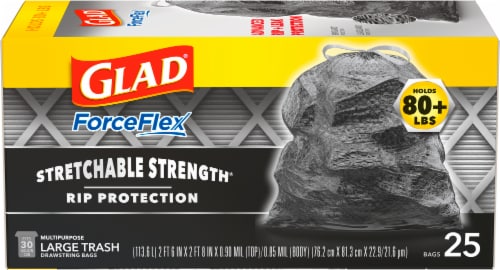 Glad® Forceflex® 30 Gallon Large Trash Bags Perspective: top