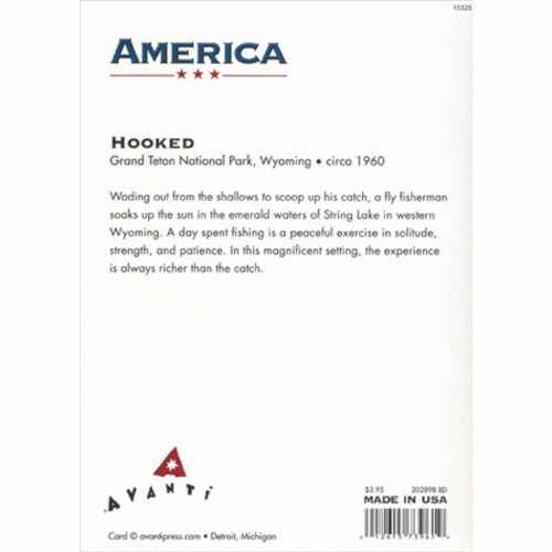 Avanti Fly Fisherman America Collection Birthday Card Perspective: top