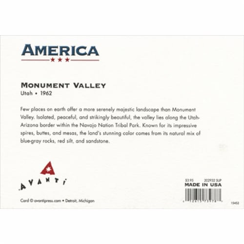 Avanti Press Greeting Card MONUMENT VALLEY Perspective: top