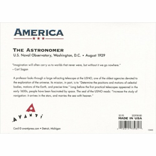 Avanti Press Greeting Card Man In Observatory Perspective: top