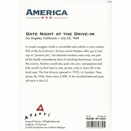 Avanti Press Greeting Card Couple At Drive In Perspective: top